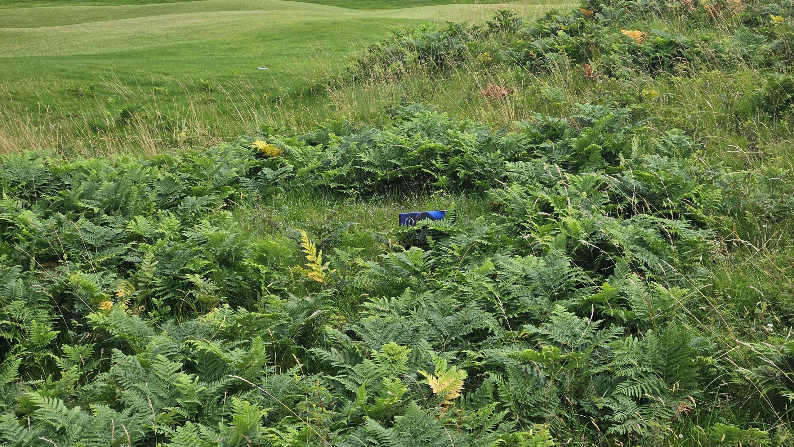 A view of one of the drop zones on the 18th hole at Royal Portrush in the 2025 Open