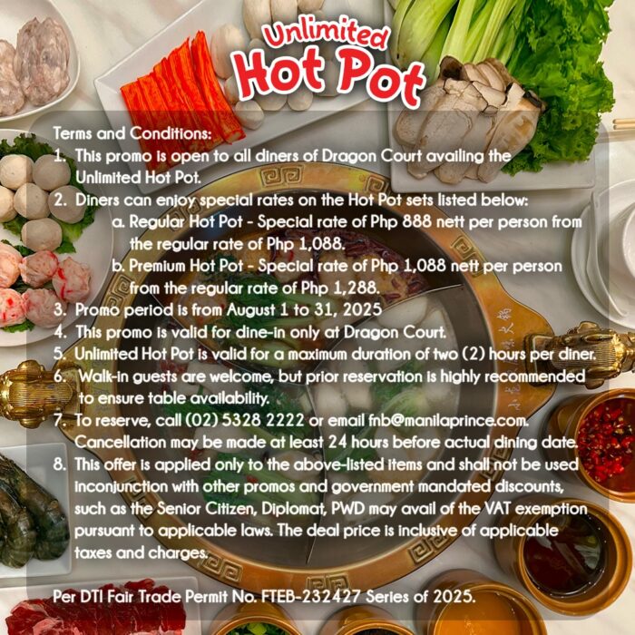 Dragon Court's Regular and Premium Hot Pot Sets T&C