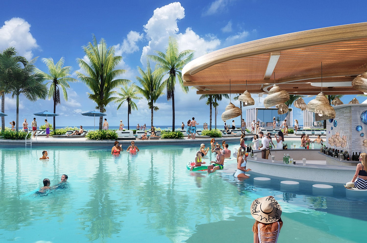 The Great Life Lagoon will feature two swim-up bars