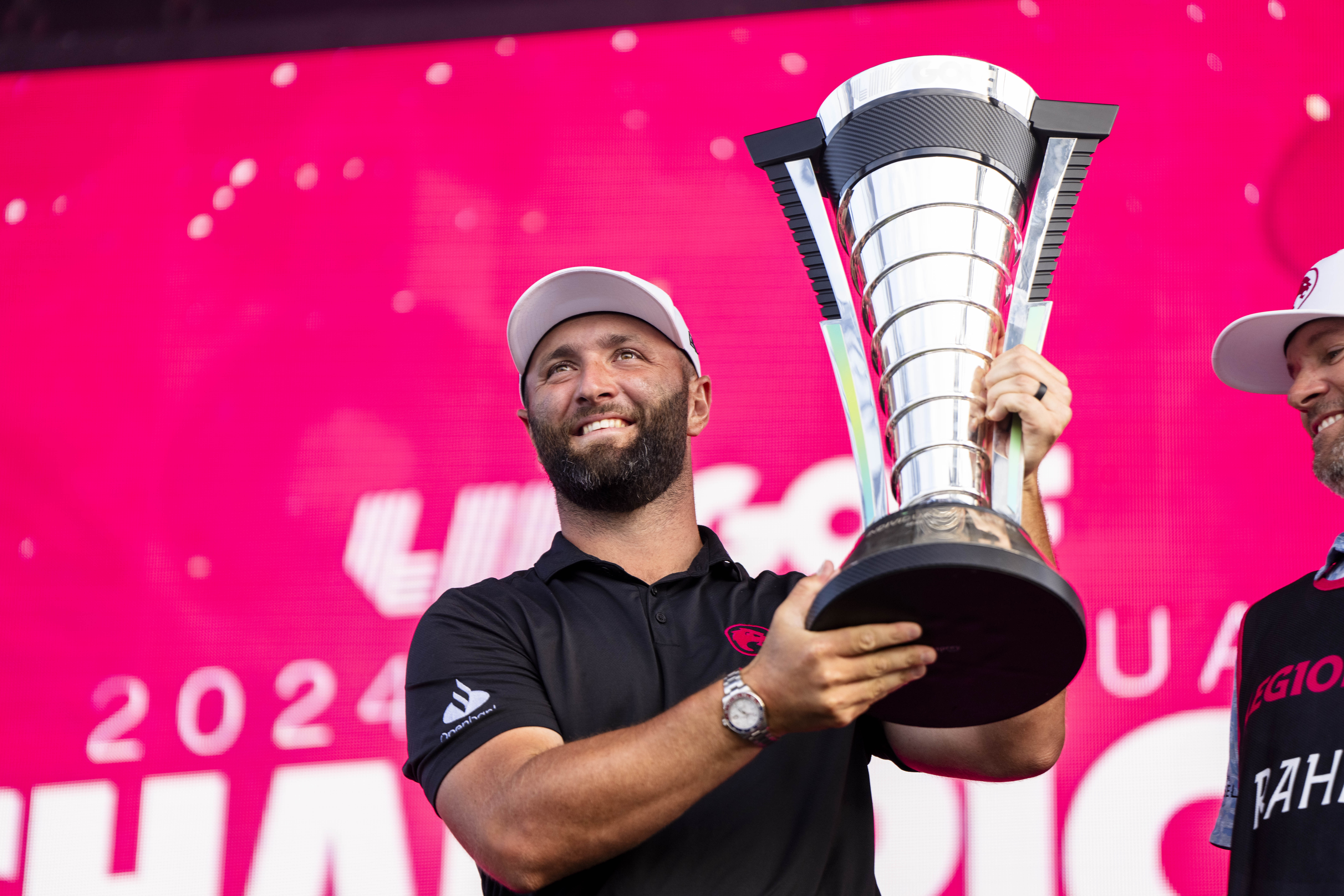 Jon Rahm holds the LIV Golf League individual title