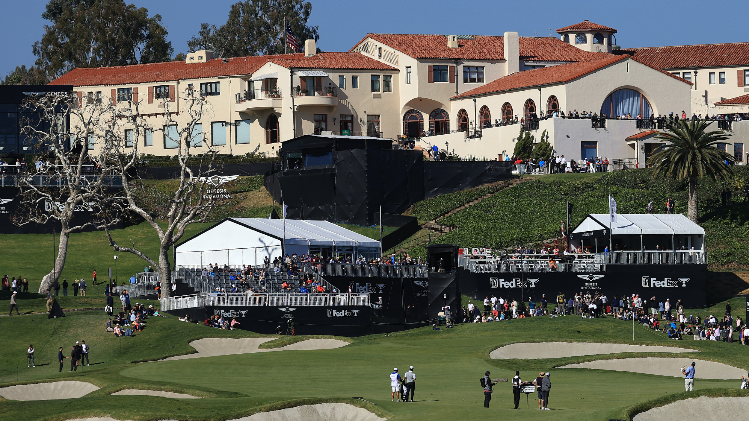 The clubhouse at Riviera Country Club