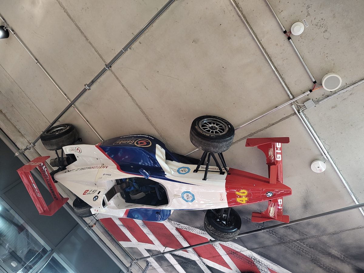 Motorworld Munich Free things to do in Munich Formula car on the ceiling