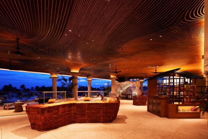 South Palms MGallery Panglao Ratan Ceiling at the lobby