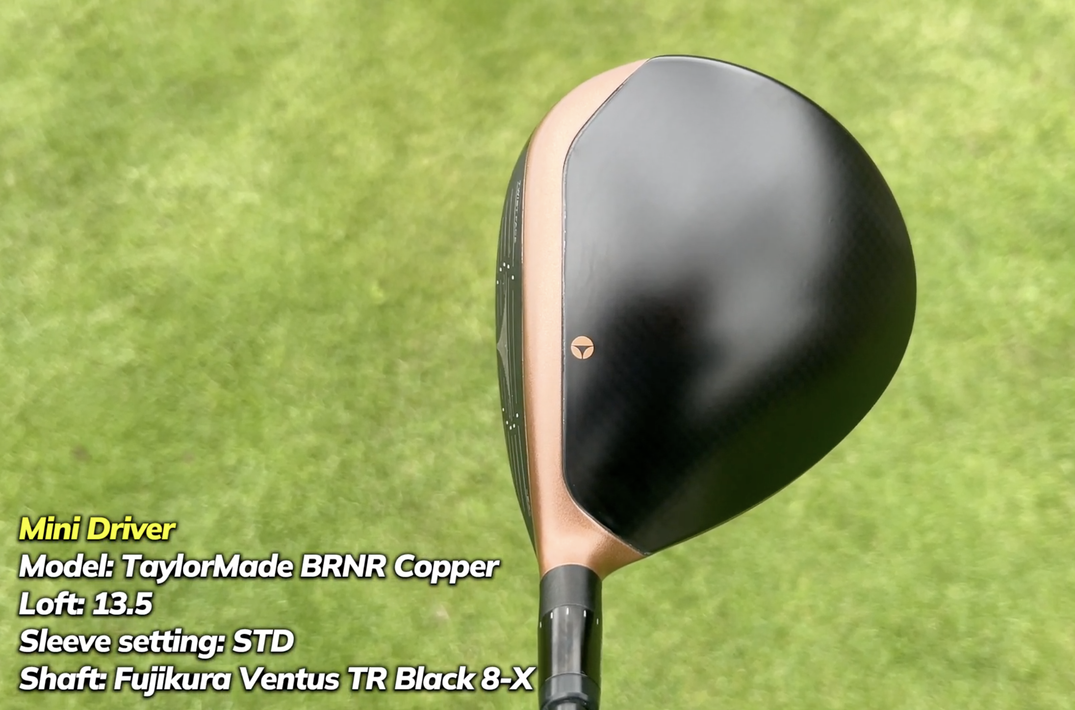 Looking down on Marco Penge's TaylorMade Mini Driver