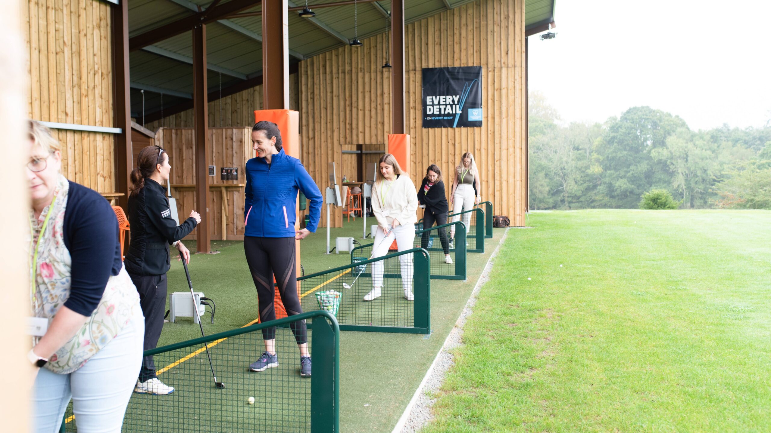 Women at the golf range