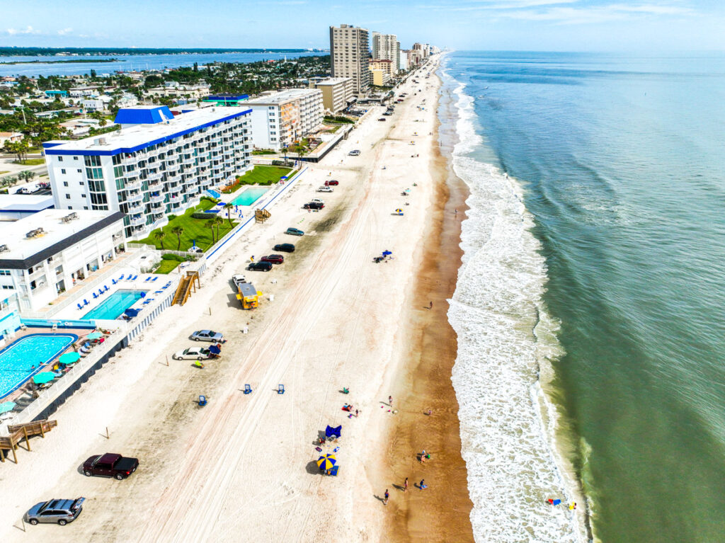 aerial view of daytona beach