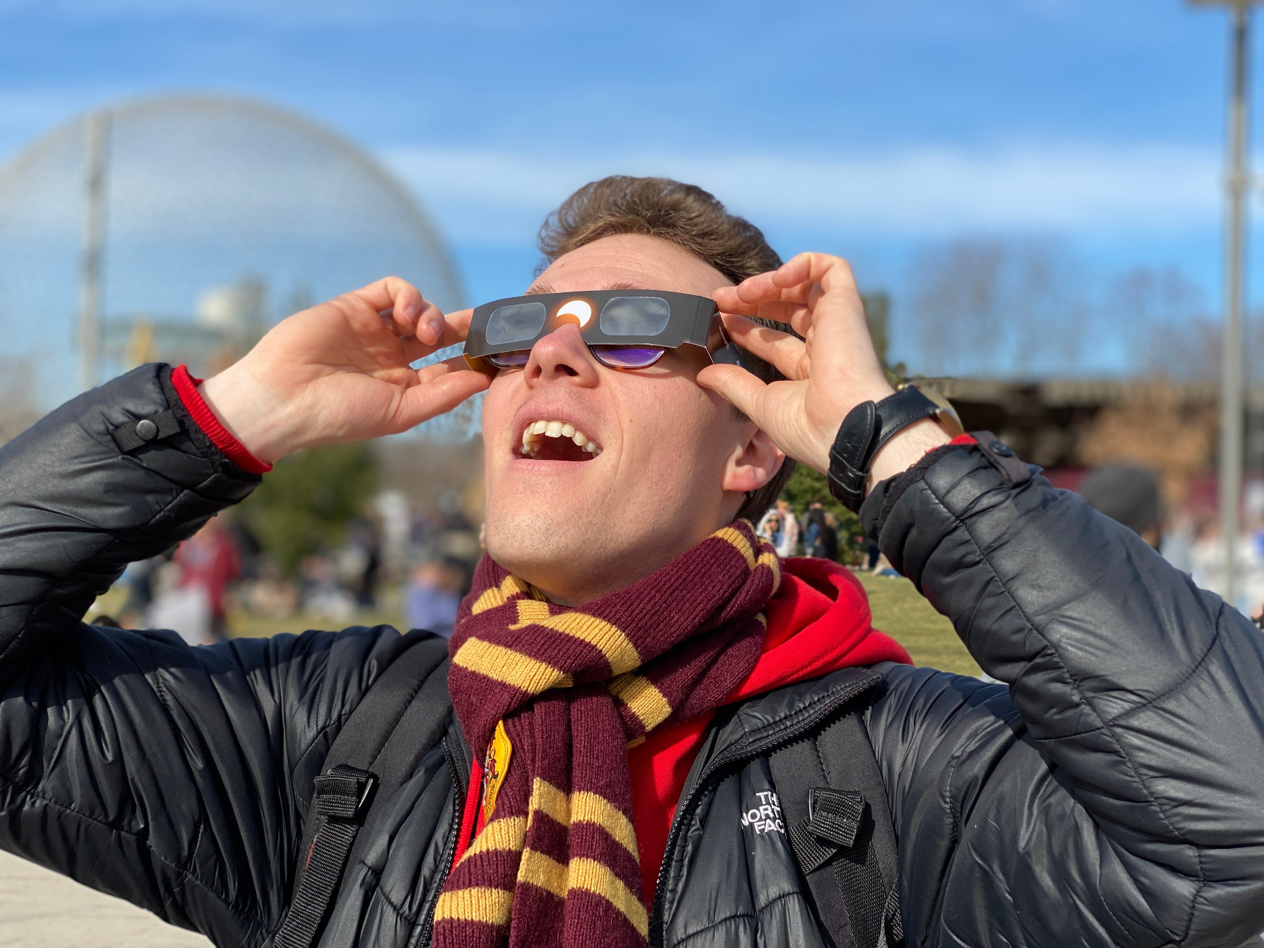 Montreal, 2024: Location for the last big eclipse. Except during the brief spell of totality, viewers must use special glasses to protect their eyes