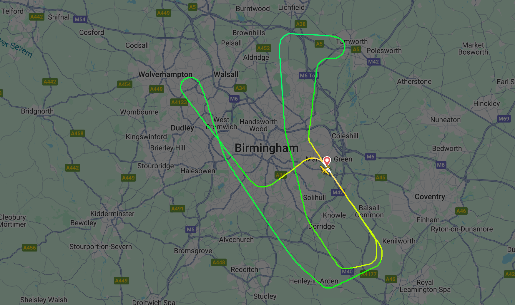The flight appeared to overfly the runway at just 300 feet