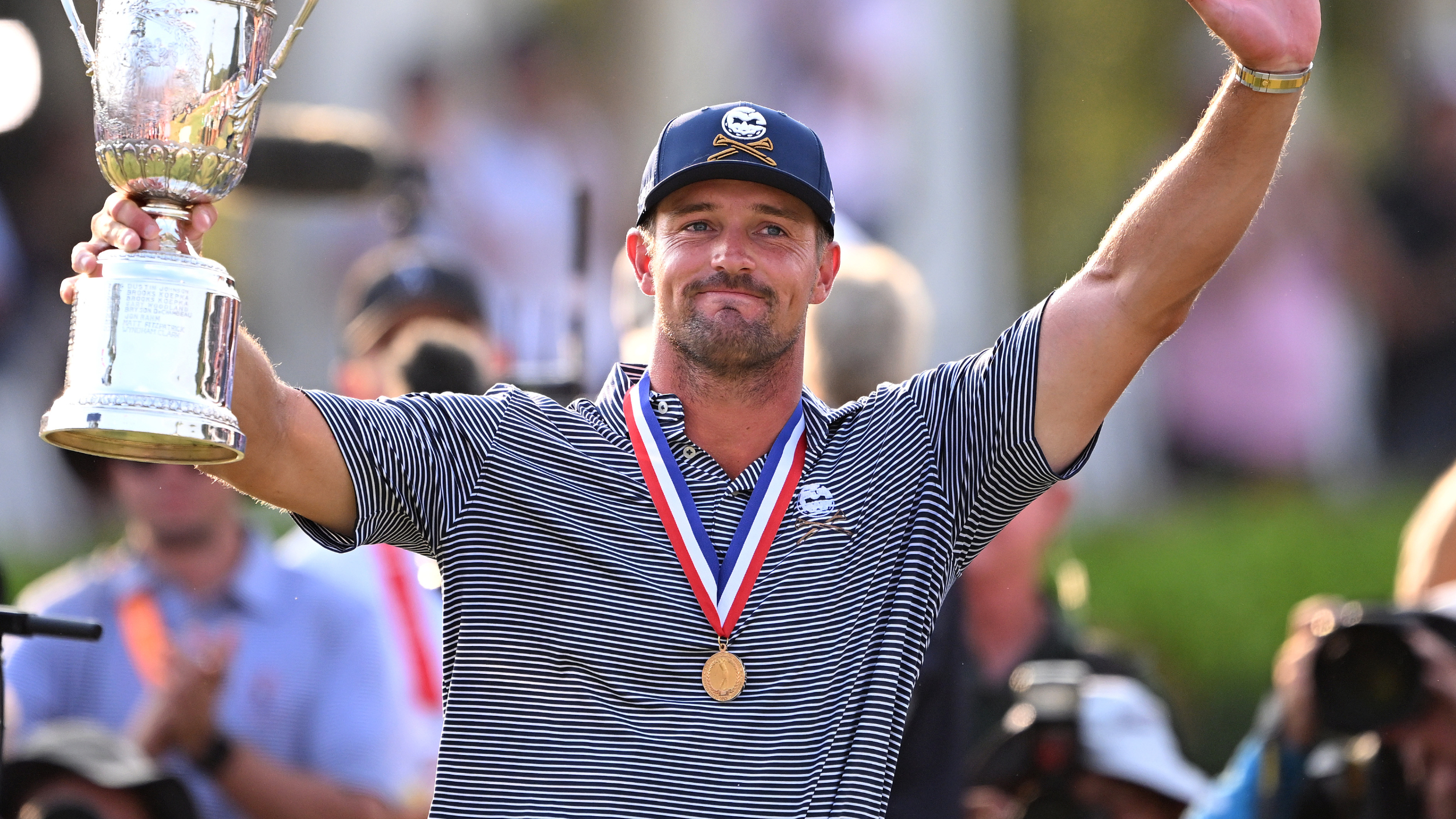 Bryson DeChambeau with the US Open trophy