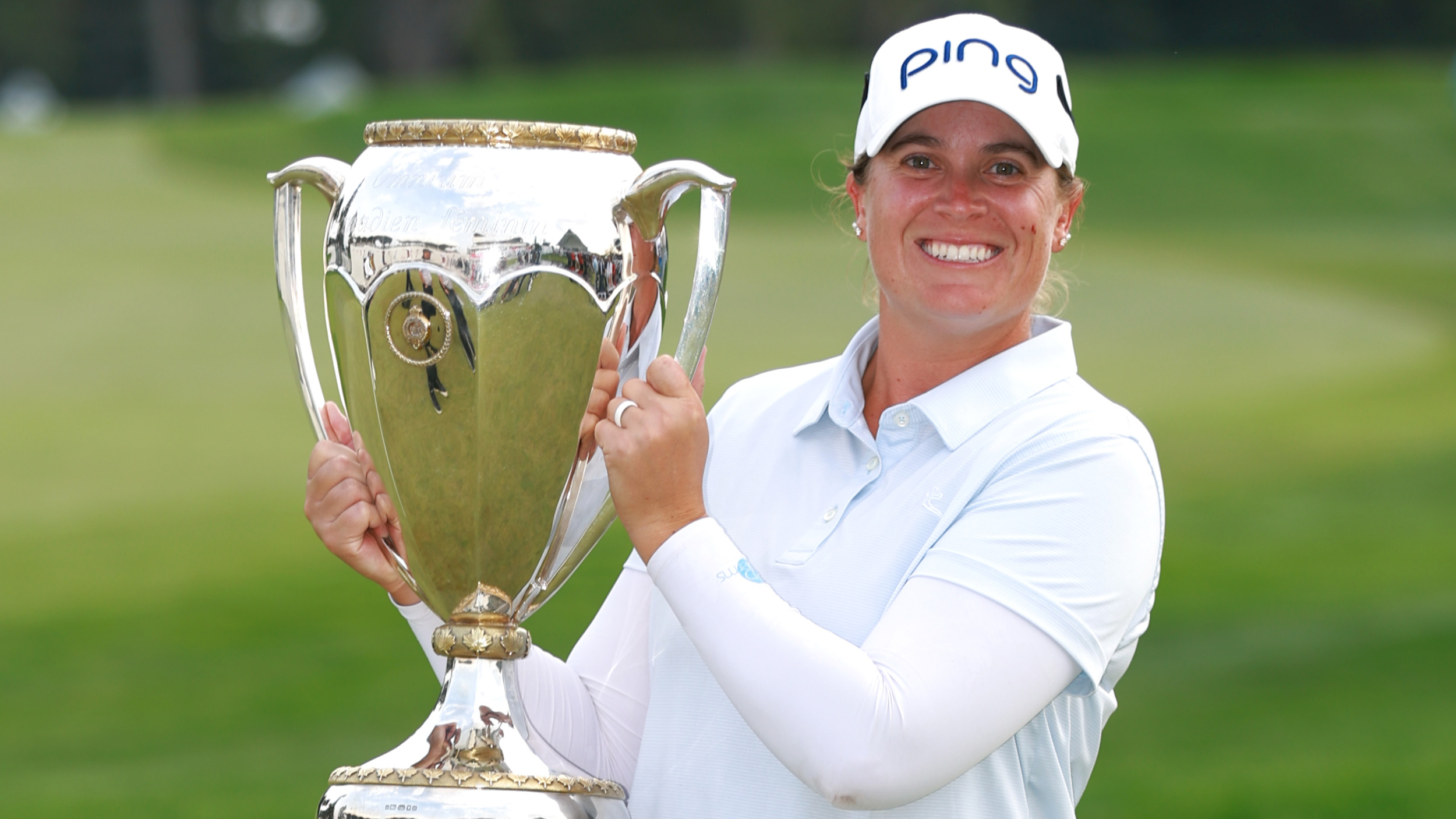 Lauren Coughlin with the CPKC Women's Open trophy
