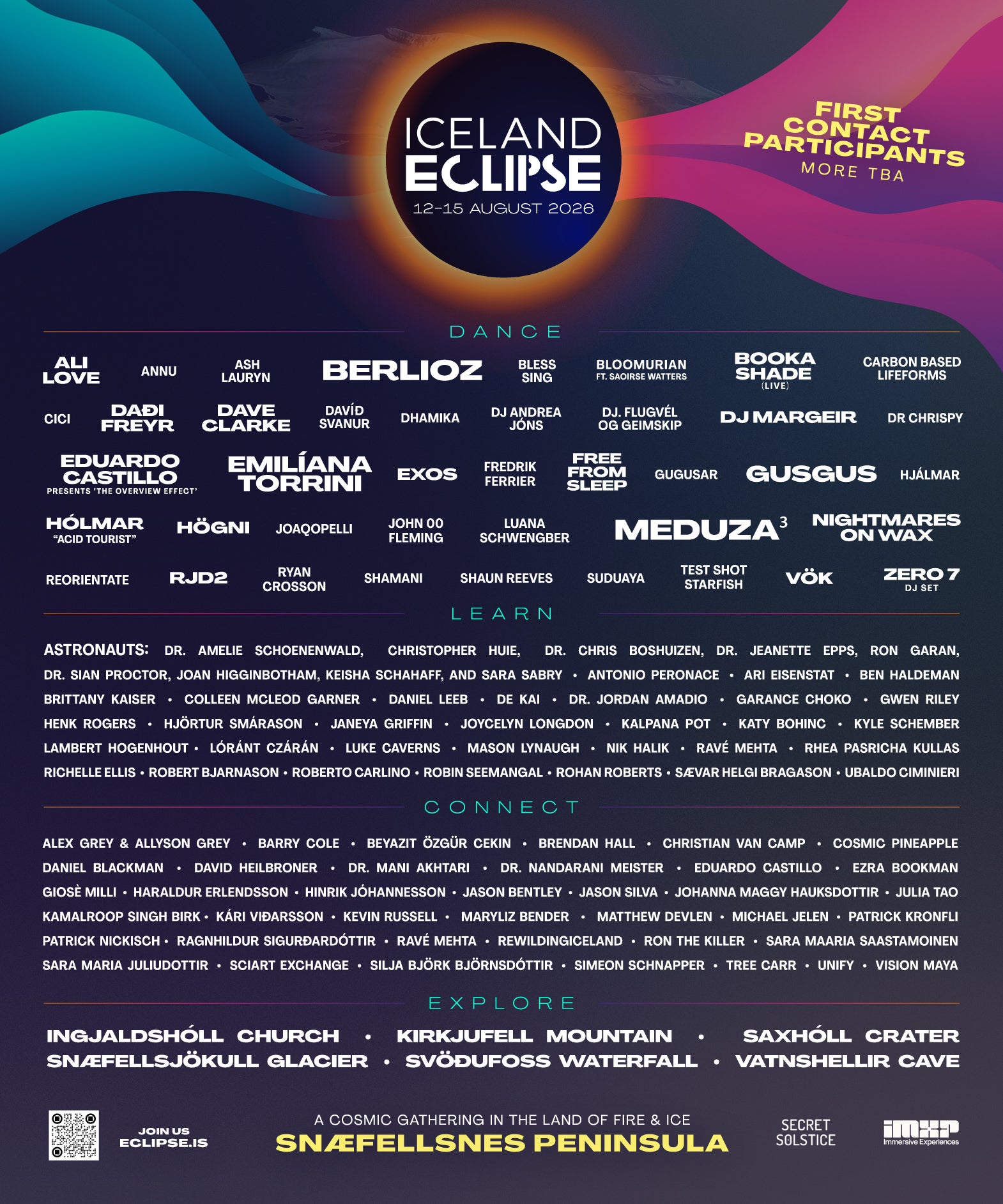 Over 100 acts, speakers and visionaries are currently confirmed for the festival