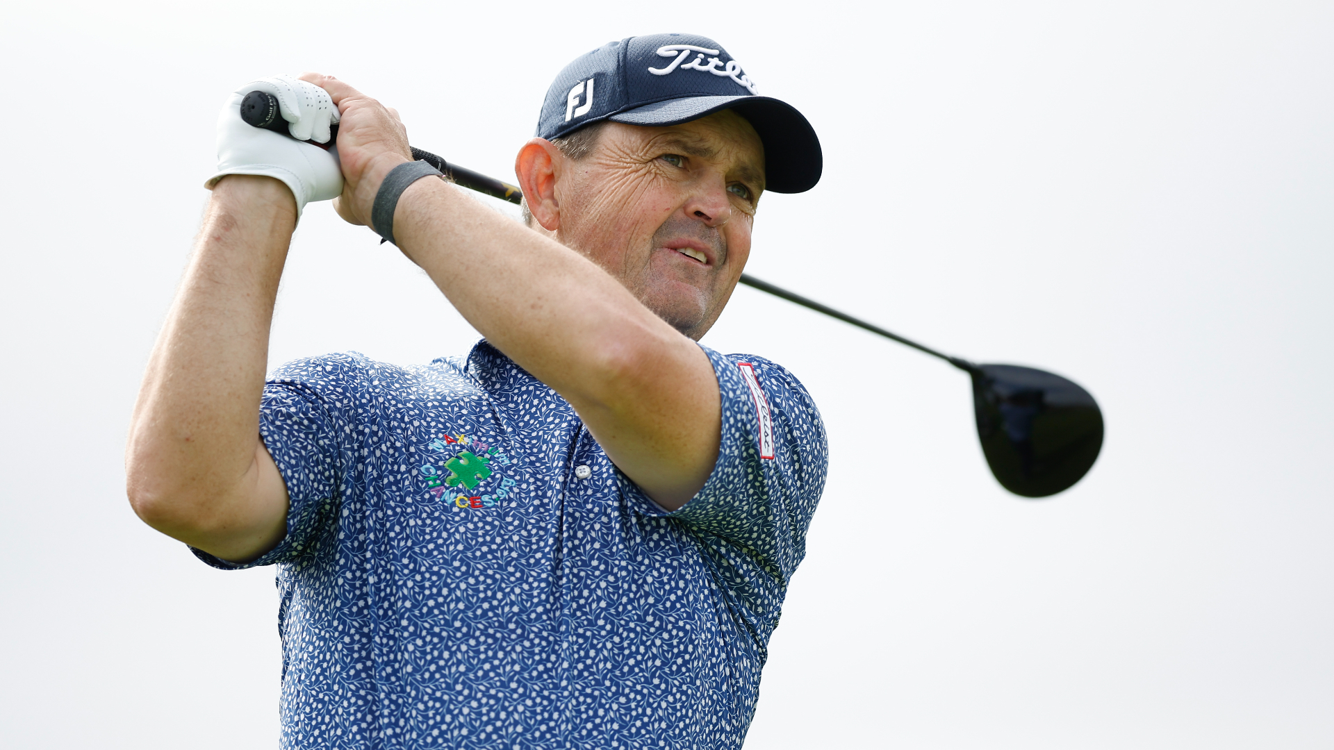 Greg Chalmers hits a shot during the 2023 RSM Classic