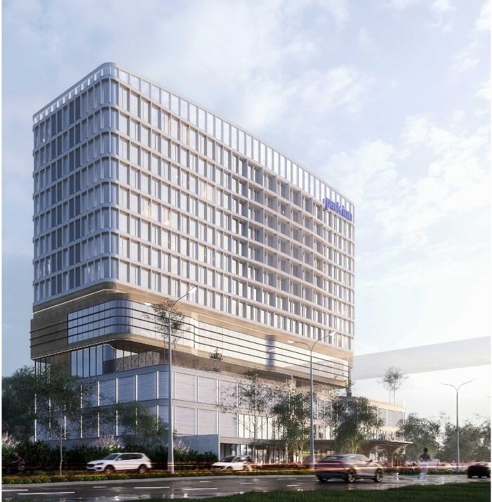 Artist Perspective of Park Inn by Radisson in Sta. Rosa,Laguna opening in the first quarter of 2029.